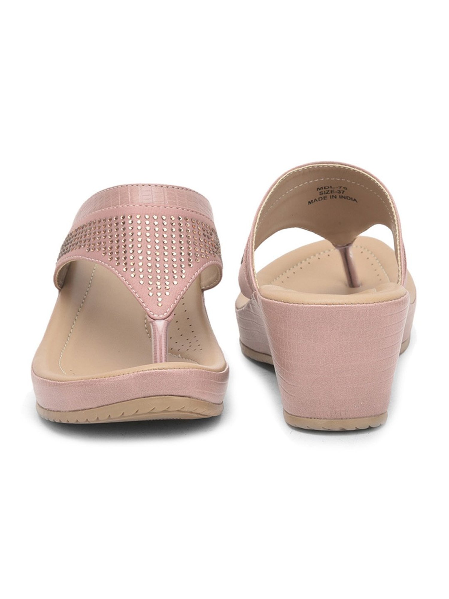 Healers By Liberty Women's Pink Thong Wedges