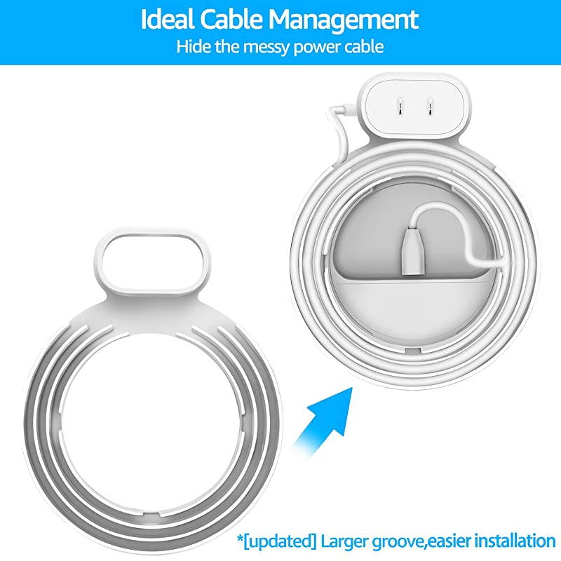 Google WiFi Wall Mount WiFi Accessories for Google Mesh WiFi System and Google WiFi Router Without Messy Wires or Screws White2 Pack