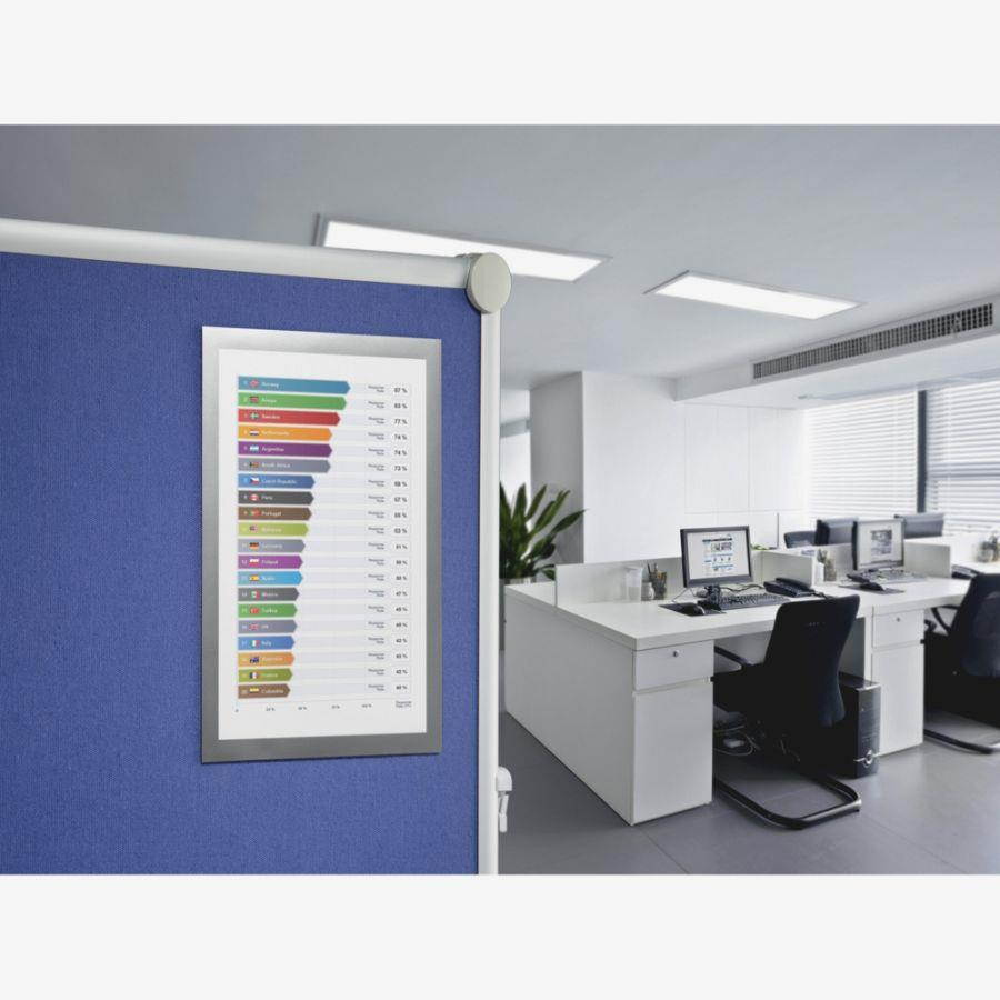 Durable DURAFRAME Grip - 8.50" x 11" Frame Size - Rectangle - Horizontal, Vertical - Magnetic, Hook & Loop Fastener, Stu