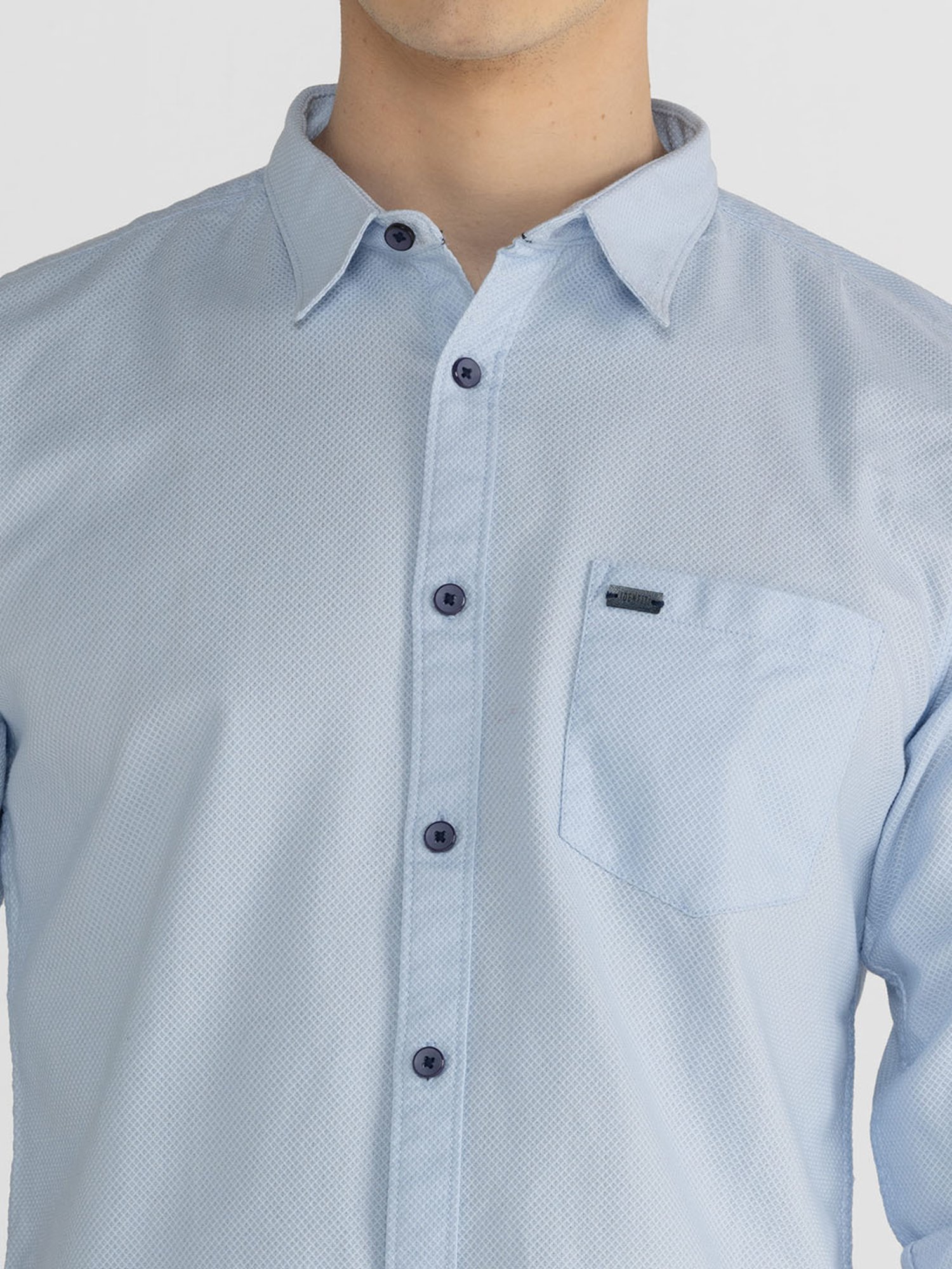 Identiti Blue Slim Fit Shirt