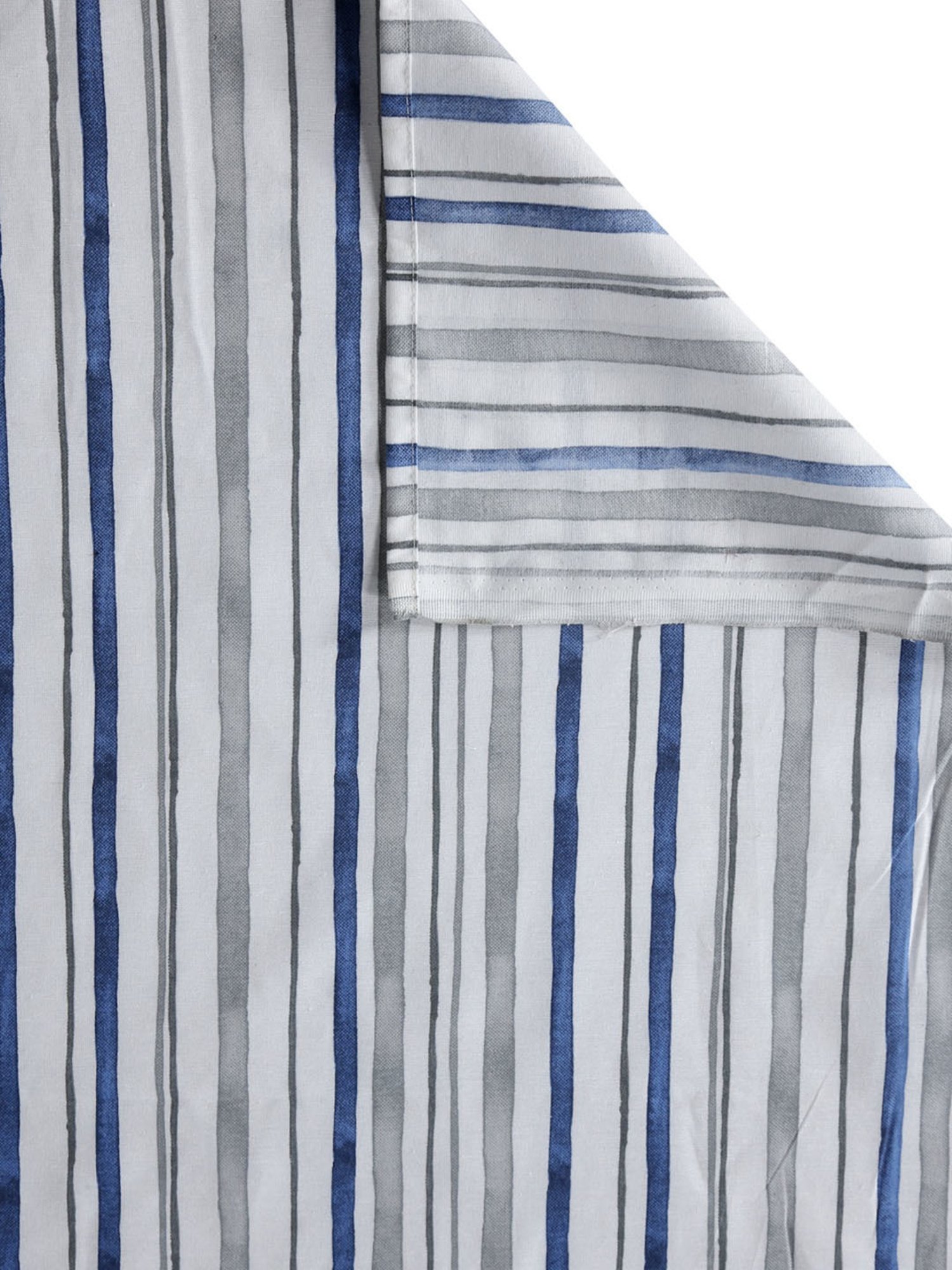 Romee Blue Cotton Stripes Bed Sheets