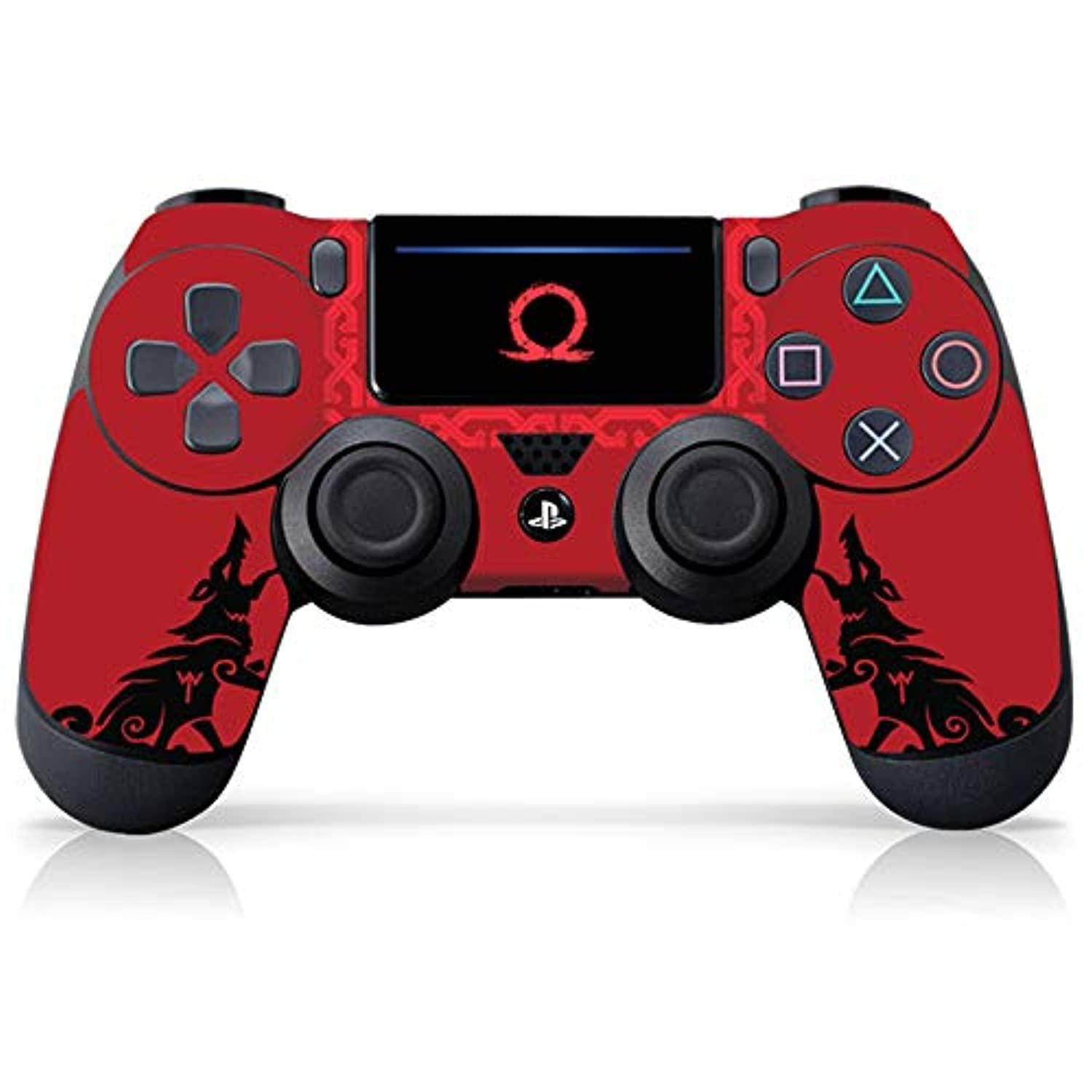 controller gear officially licensed ps4 controller skin: god of war "howling red" ps4 controller not included - playstation 4