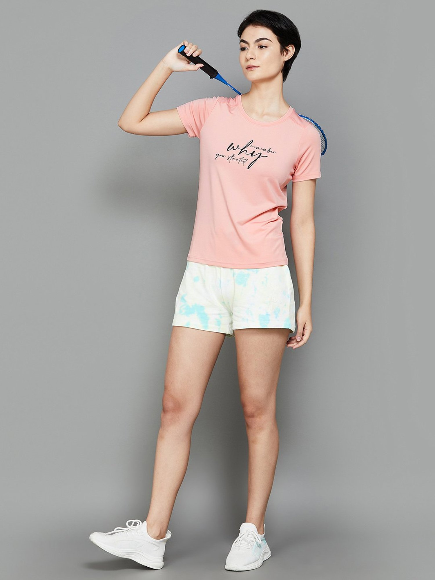 KAPPA Peach Printed Sports T-Shirt
