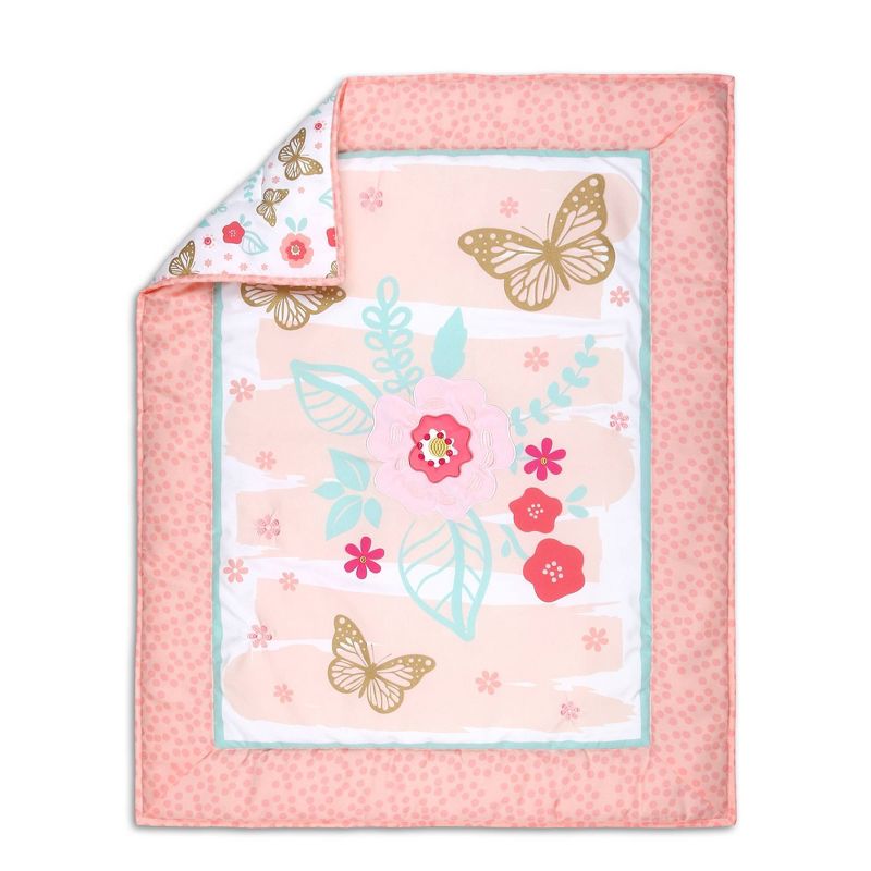 The Peanutshell Aflutter Crib Bedding Set - 3pc