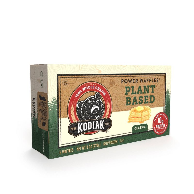 Kodiak Cakes Plant Protein Homestead Style Frozen Waffle - 10.72oz