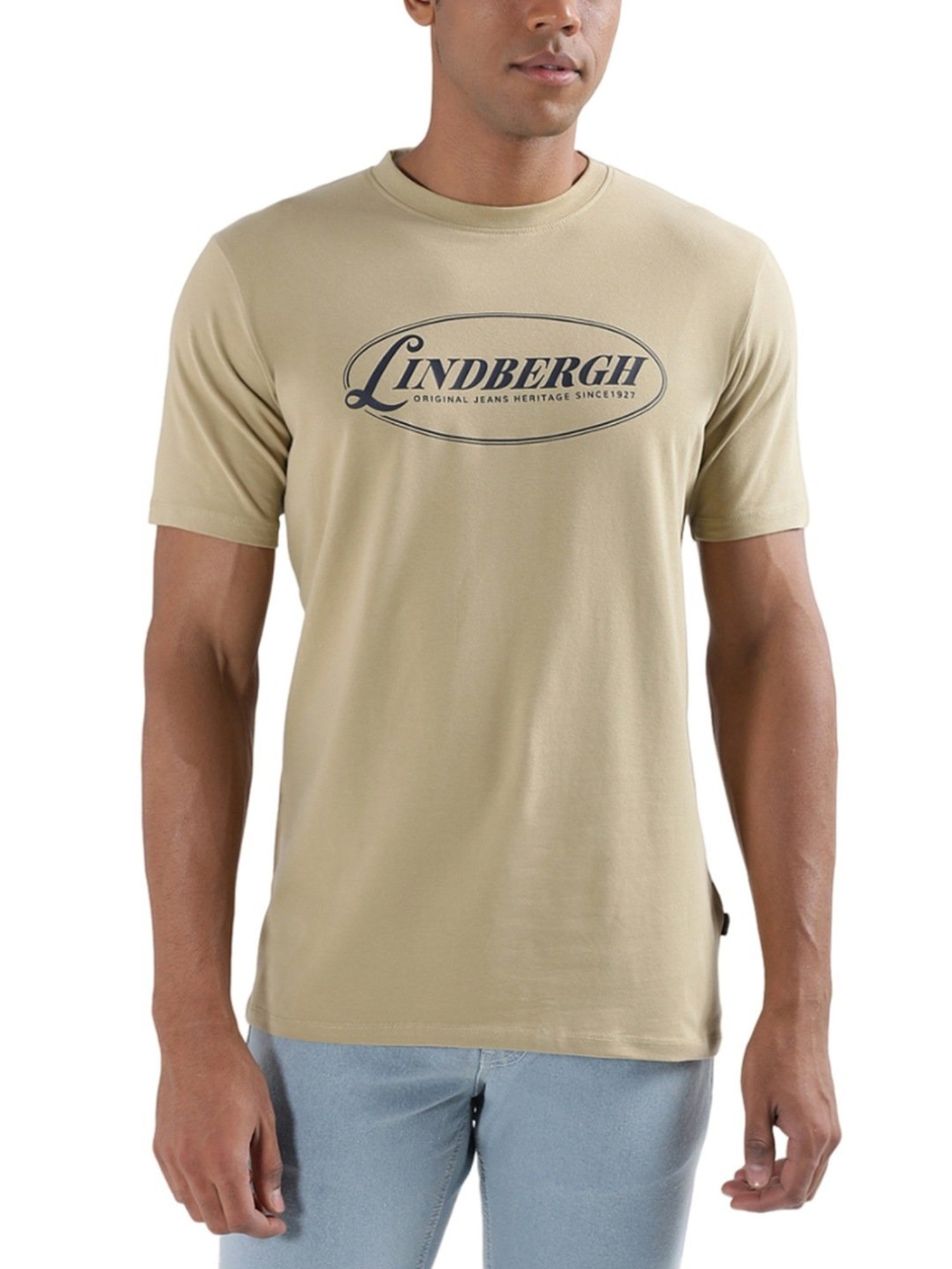 Lindbergh Khaki Regular Fit T-Shirt