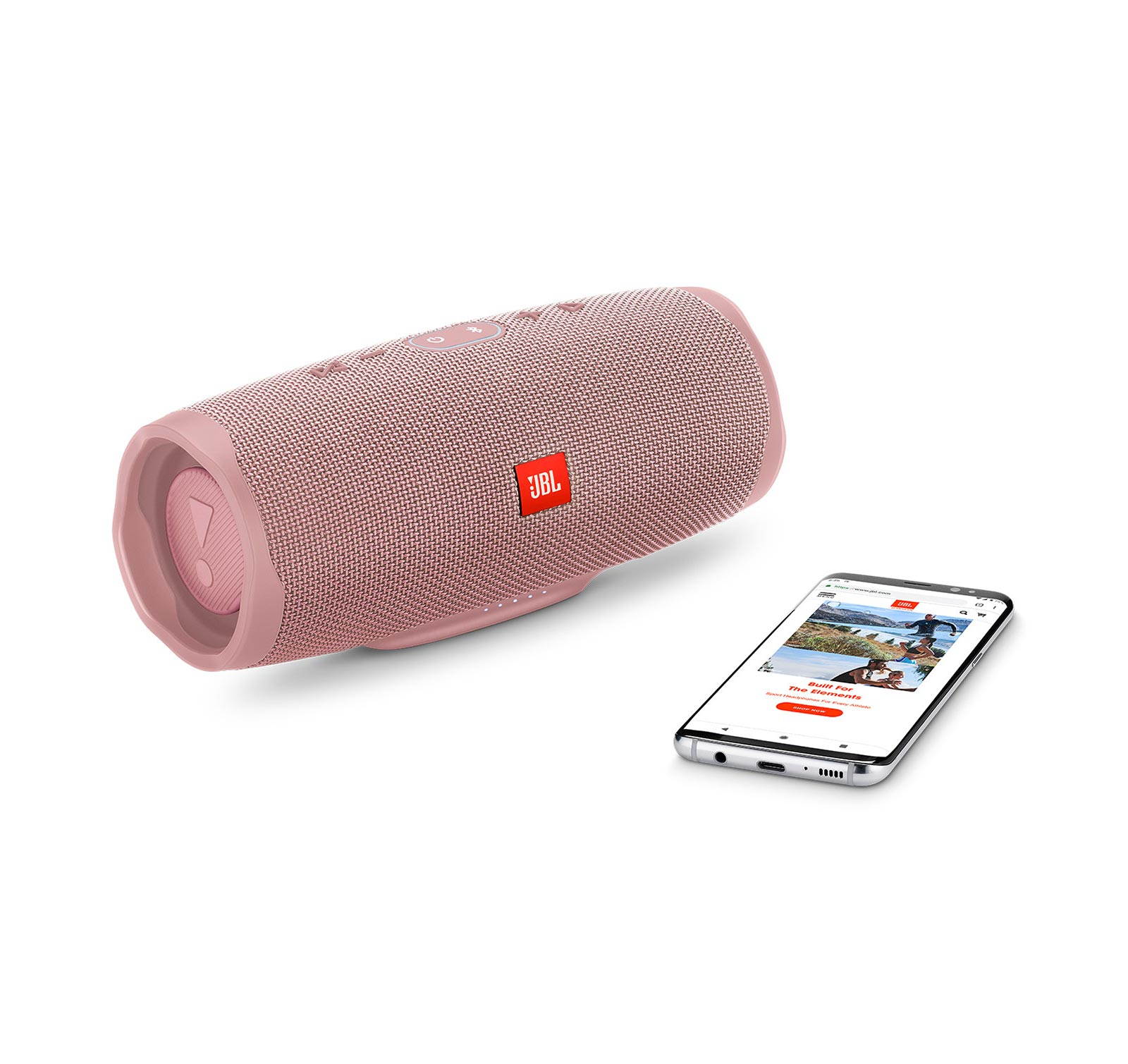 JBL Charge 4 Pink Portable Bluetooth Speaker