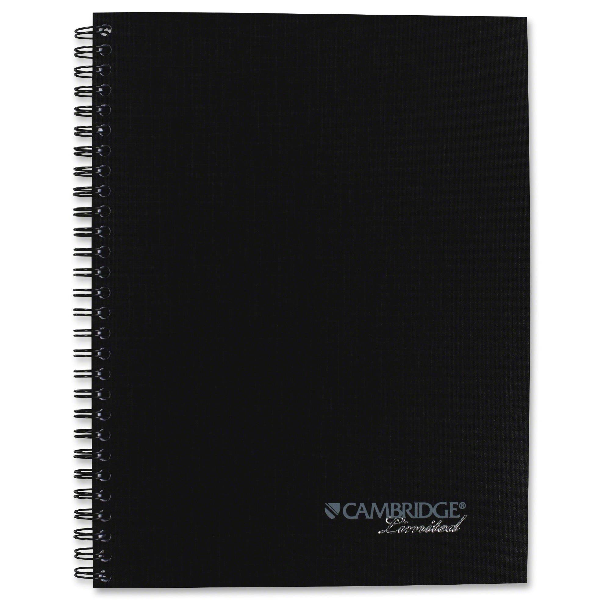 Action Planner Side Bound Business Notebook 7 1/2 x 9 1/2 Black 80 Sheets