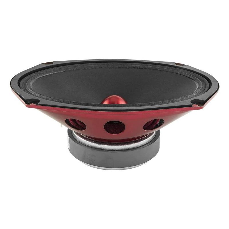 DS18 PRO-X694BM Pro X 6 x 9 Inch 550 Watt 275 RMS 4 Ohm Mid Range Car and Truck Door Loudspeaker with Black Steel Basket Bullet Design