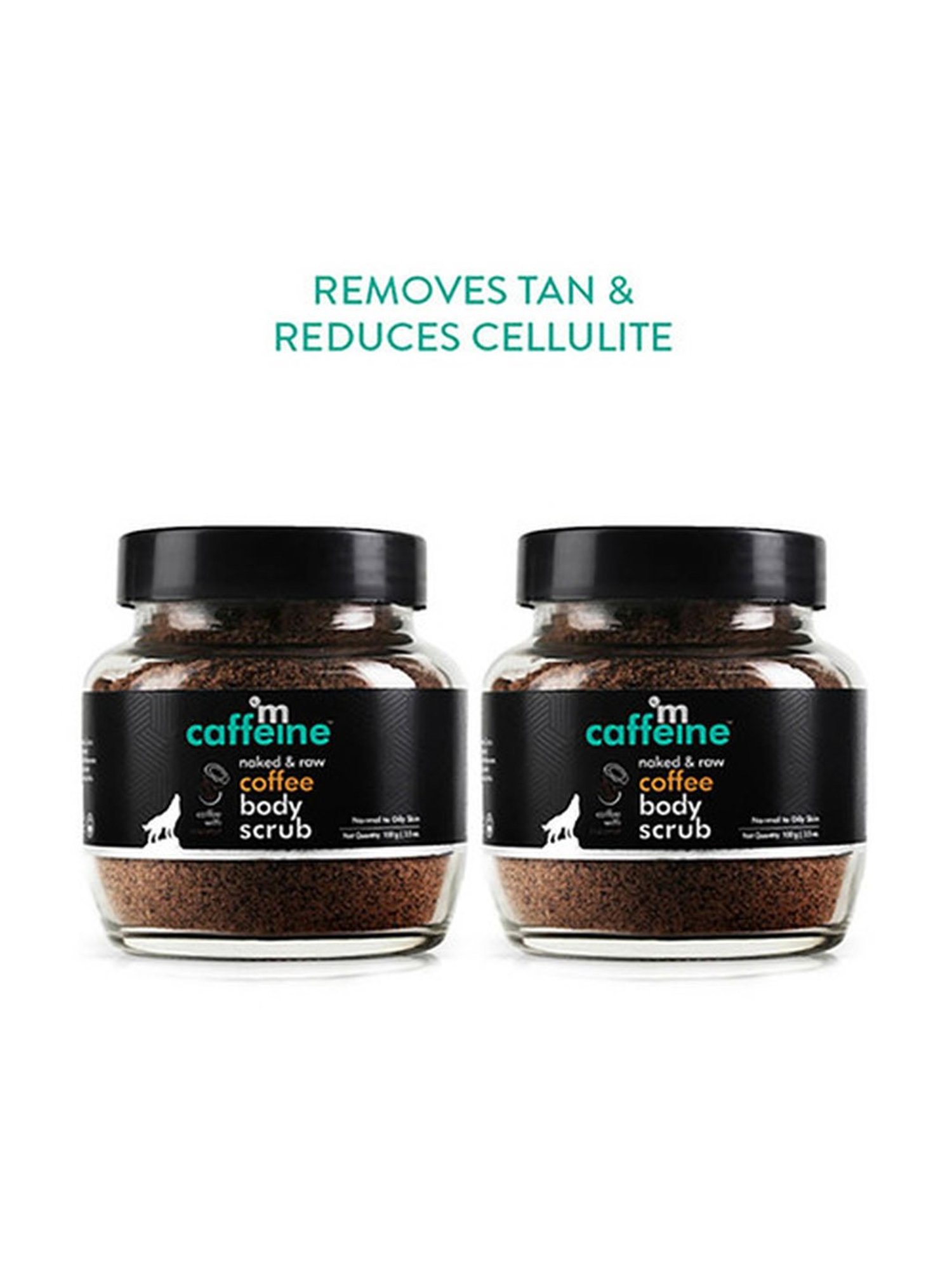 mCaffeine Exfoliate & Remove Tan Coffee Body Scrub (Pack of 2)