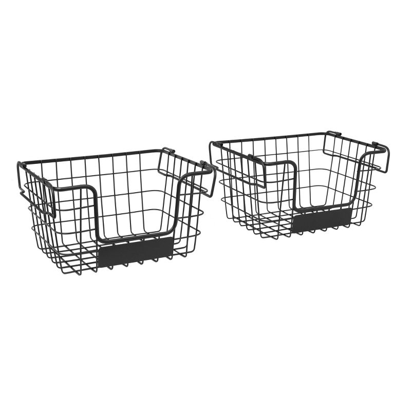 BirdRock Home Set of 2 Stacking Market Baskets