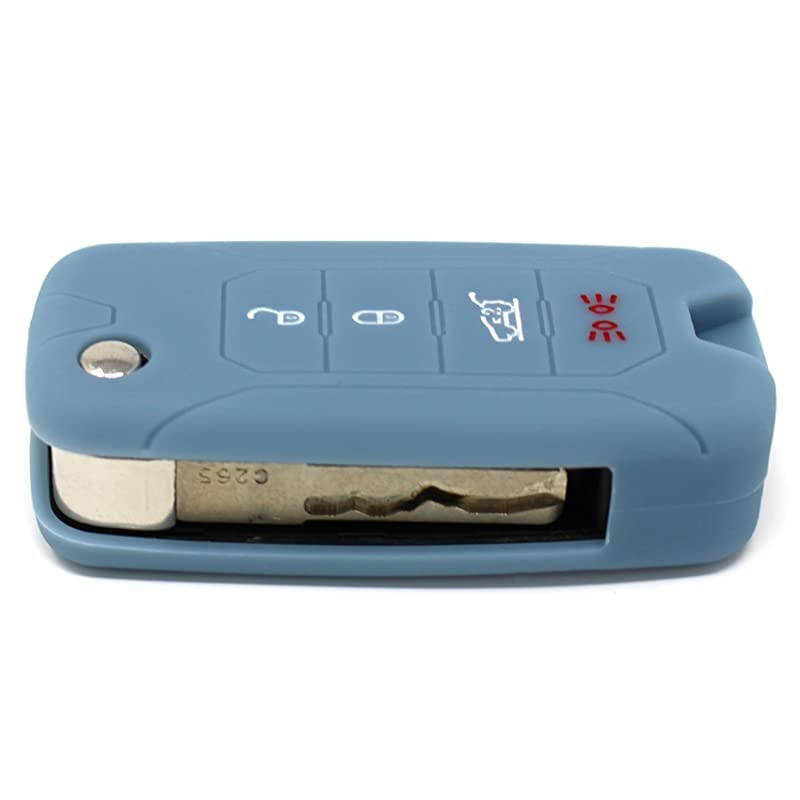 keycover JA for 4 Button Keys Keycover Etui Flip Key protective cover Remote Entry Fob Case grey