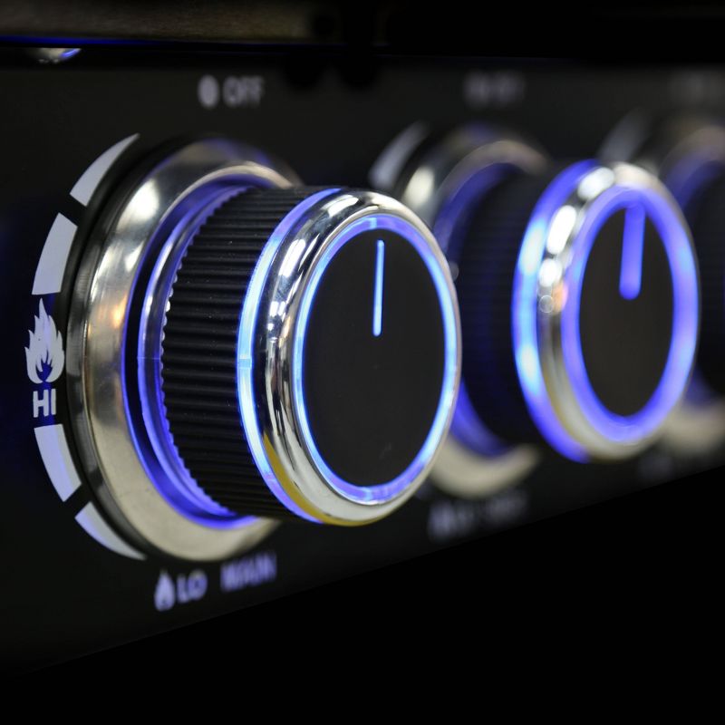 4-Burner Propane Gas Grill with ClearView Lid Black Model 24633 - Monument Grills