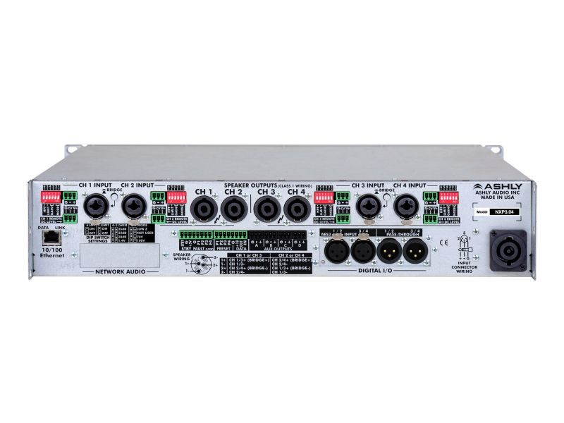 Ashly nXp3.04 Network Power Amplifier 4 x 3000 Watts/2 Ohms with Protea DSP