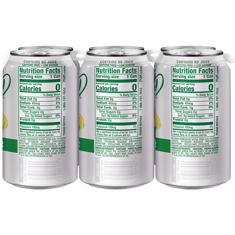 7UP Zero Sugar Soda - 6pk/12 fl oz Cans