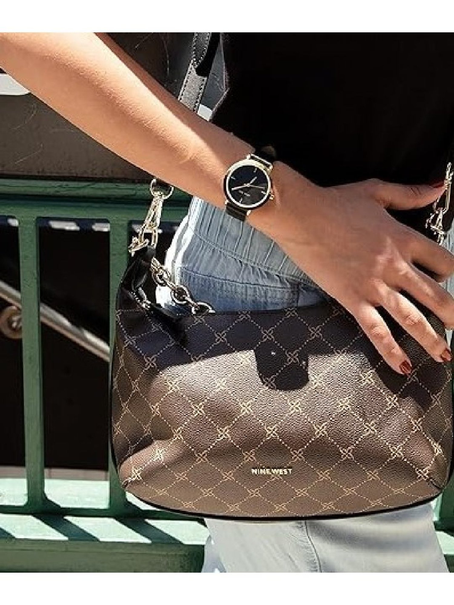 Nine West NW-2346GPBK Analog Watch for Women