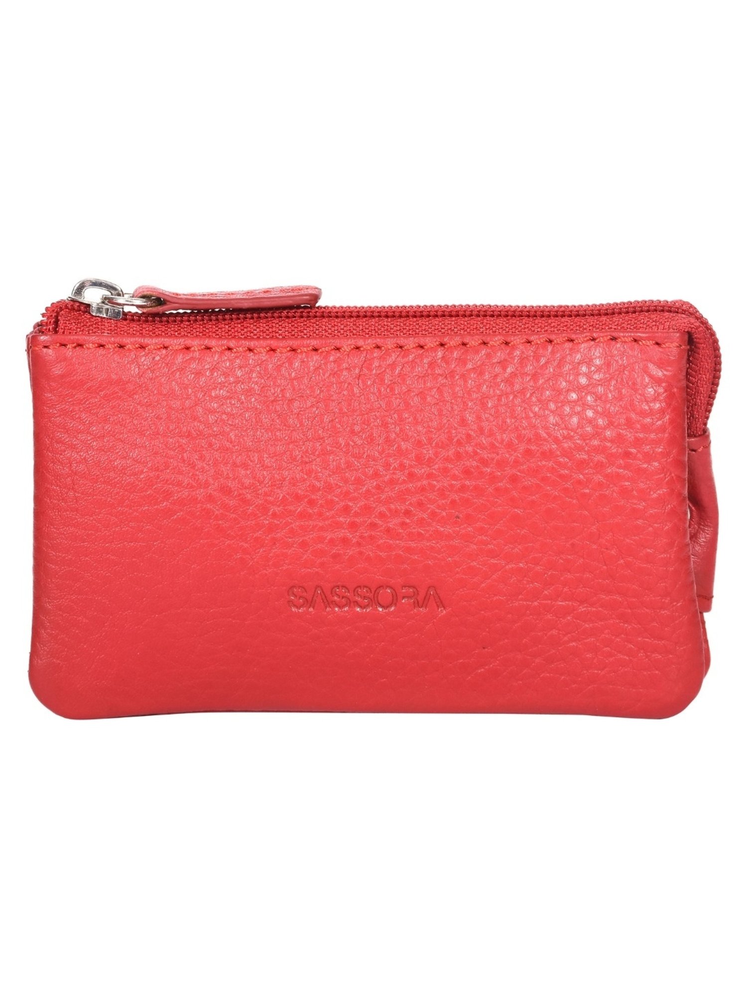 SASSORA NEO Red Leather Textured Wallet