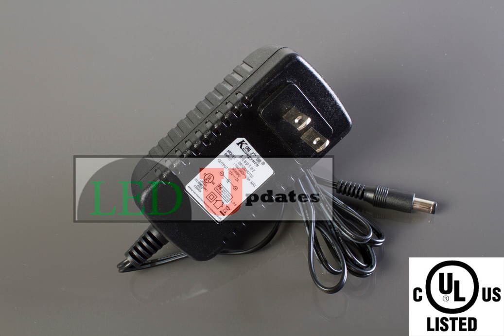 UL Listed 12v 2A 24w AC Power adapter LED Driver Power Supply for LED light, CCTV and other electronics