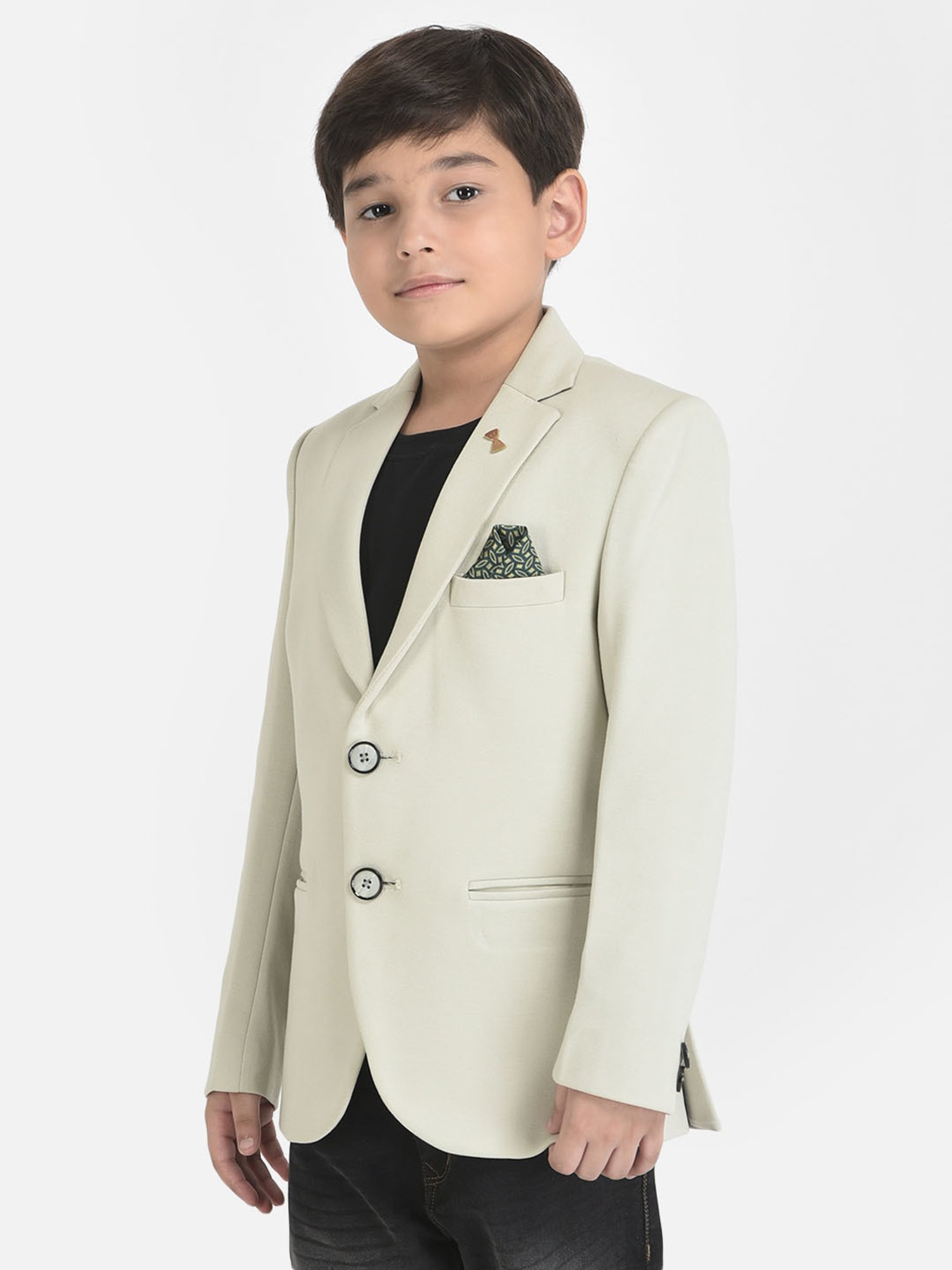 Blue Giraffe Kids Maroon Solid  Blazer