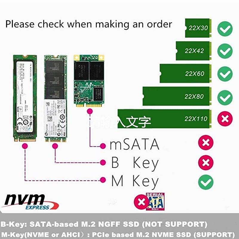 NVMe to PCIe Adapter NVMe MKey AHCI NVMe SSD to PCIe 30 x4 Adapter Support PCIe 2280 2260 2242 Samsung PM961 960EVO SM961 PM951sm951 870 Intel 600P liteon T10 SSD PCIe NVMe Adapter
