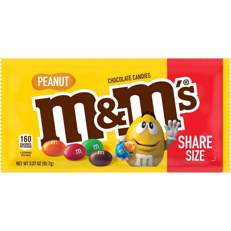 M&M's Peanut Chocolate Candies - 3.27oz
