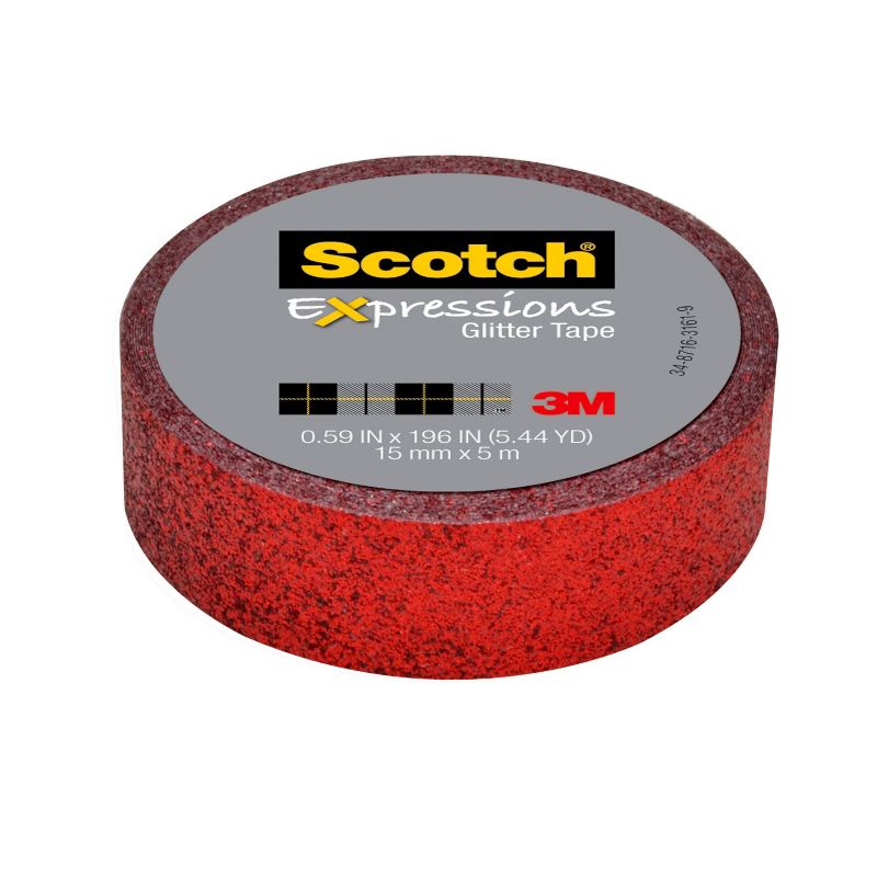 Scotch Expressions Glitter Tape Red
