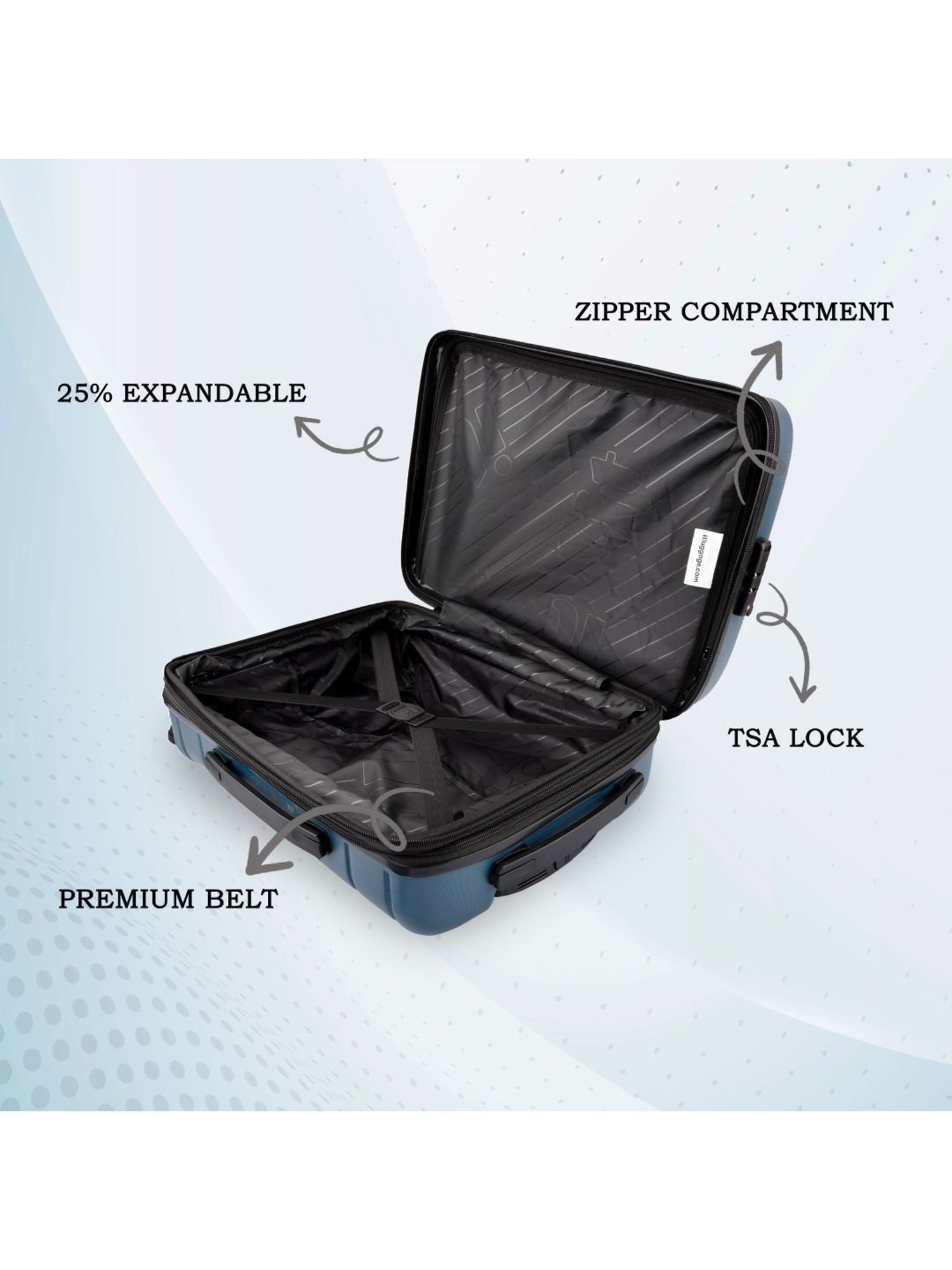 it luggage Incision Blue Cabin -20 inches Expandable Hardsided Trolley Bag with TSA Lock