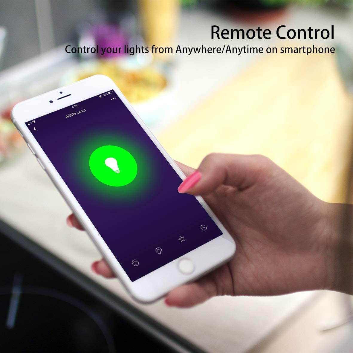 Smart Light Bulb Works with Alexa Google Home Siri Shortcut E12 Base B10/B11 WiFi-Bluetooth Candelabra LED Light Bulb Color Changing Dimmable Chandelier Light Bulbs 360 lm 35w Equivalent 4 Pack