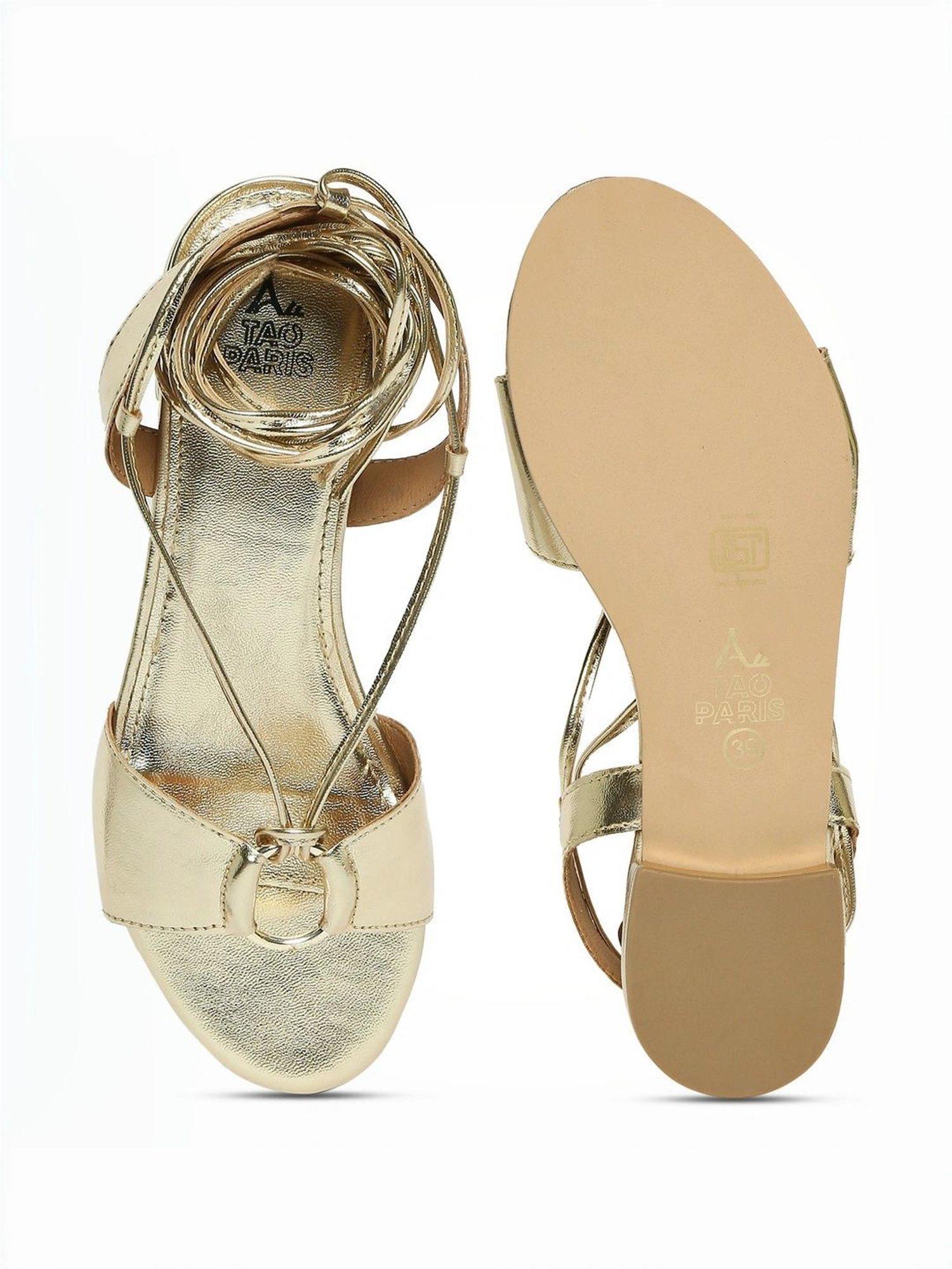 Tao Paris Women's Turin Gold Gladiator Sandals