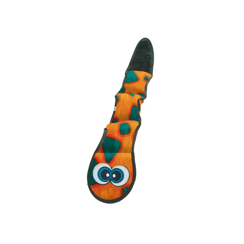 Outward Hound Invicibles Snake Dog Toy - Orange - L