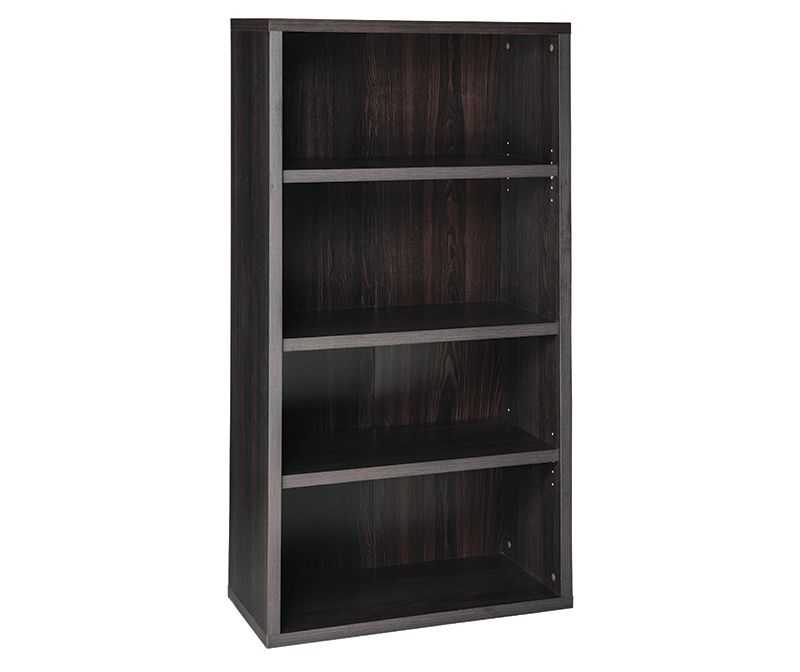 58.52" 4 Shelf Bookshelf Black/Walnut - ClosetMaid