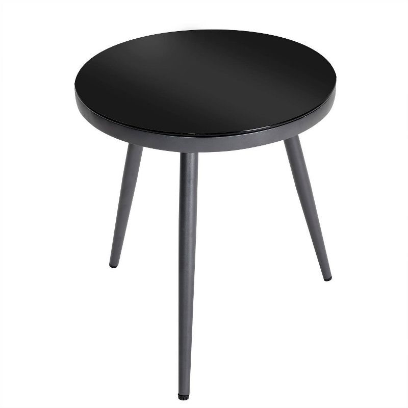 3pc Steel Bistro Set Gray - Nuu Garden