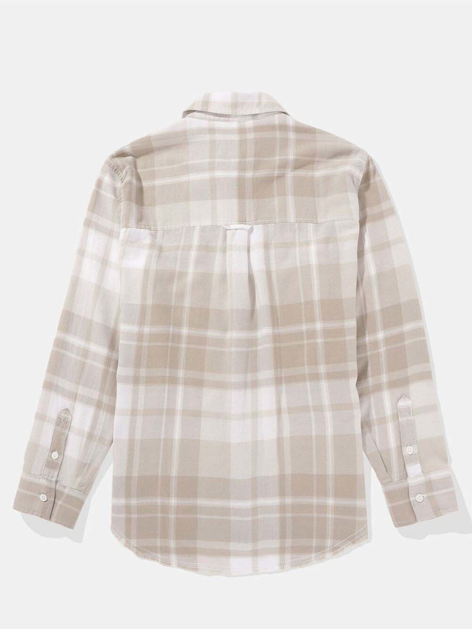 American Eagle Outfitters Beige Chequered Shirt