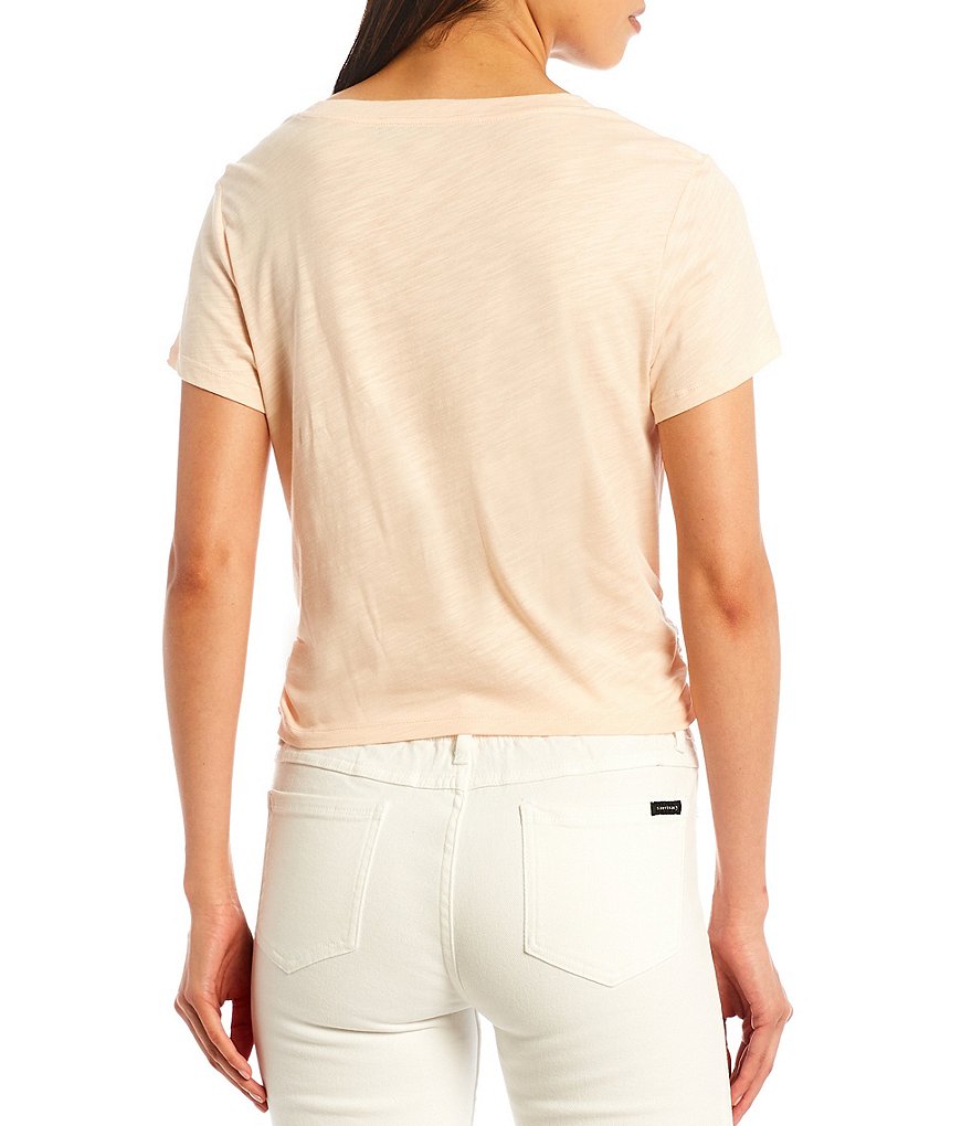 Sanctuary High Street Wrap Front Round Neck Short Sleeve Tee