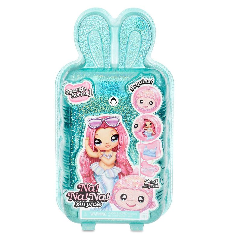Na! Na! Na! Surprise 2-in-1 Boy Fashion Doll Sparkly Sequined Purse Sparkle - Andre Avalanche & Penguin