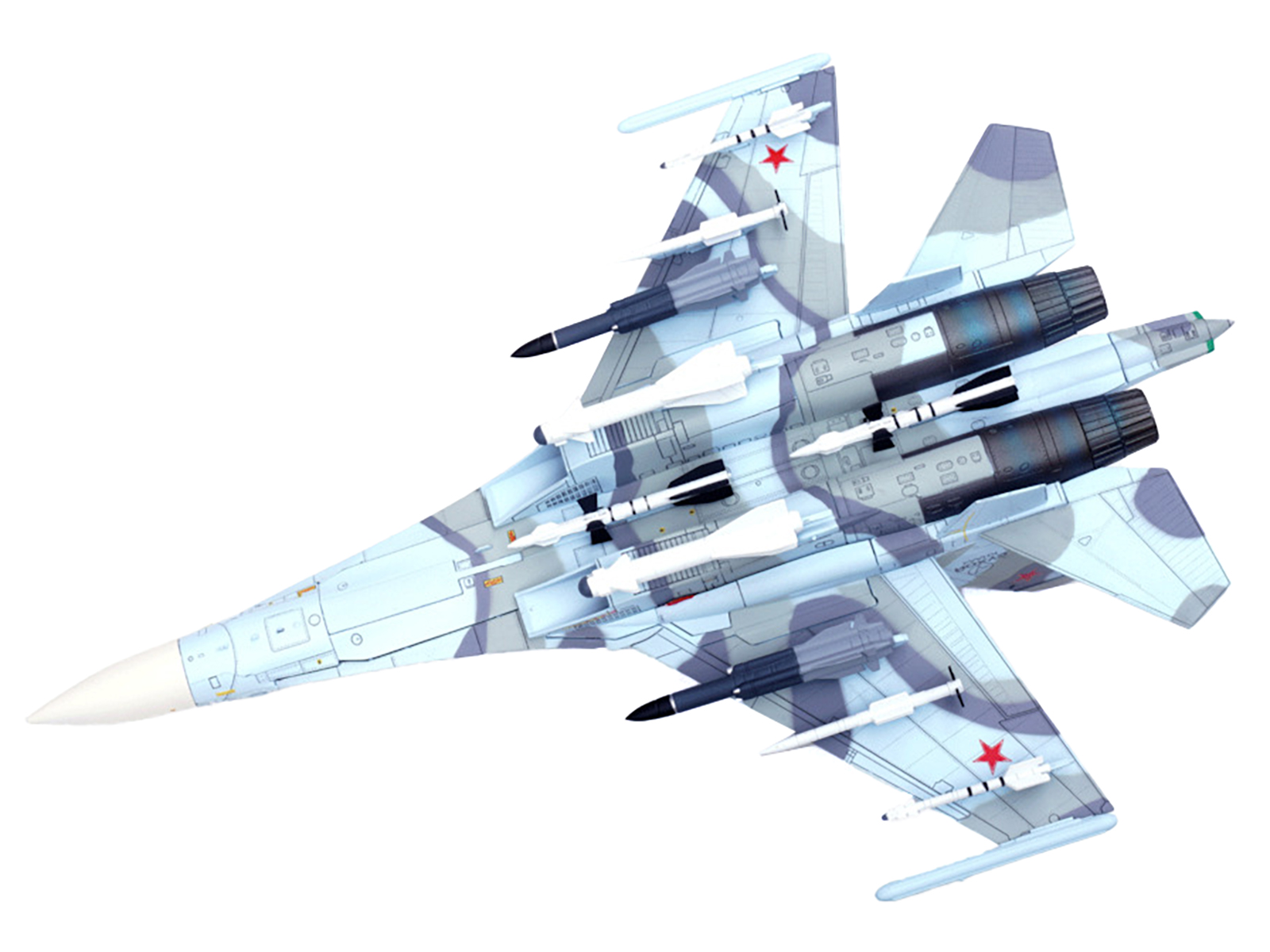 Sukhoi Su-30MKK Flanker-G Fighter Aircraft #504 "Russian Air Force" "Wing" Series 1/72 Diecast Model by Panzerkampf