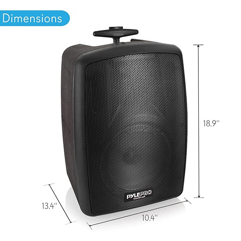 Wireless Portable PA Speaker System 360W Bluetooth Compatible Battery Powered Rechargeable Outdoor DJ Sound Speaker Microphone Set with MP3 USB SD FM Radio RCA 14quot Mic in Wheels  PPHP8MBA