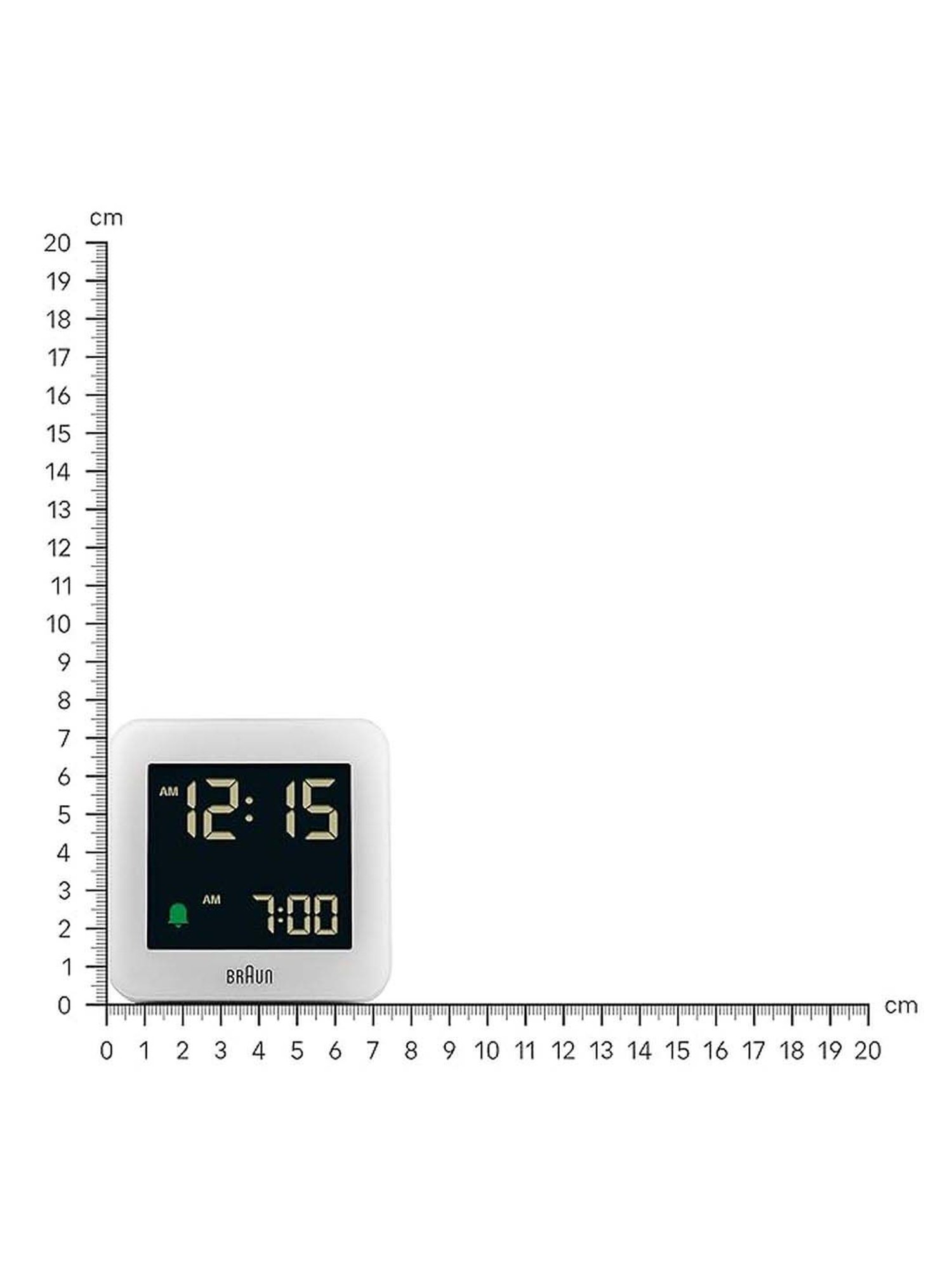 Braun White Digital Alarm Clock