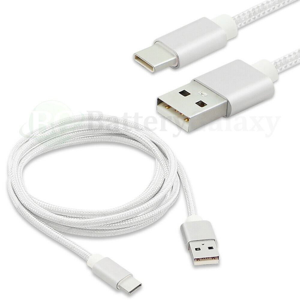 For  Galaxy A11 A01 A51 A71 Type-C 3/6/10 FT Charging Cable Charger WHITE