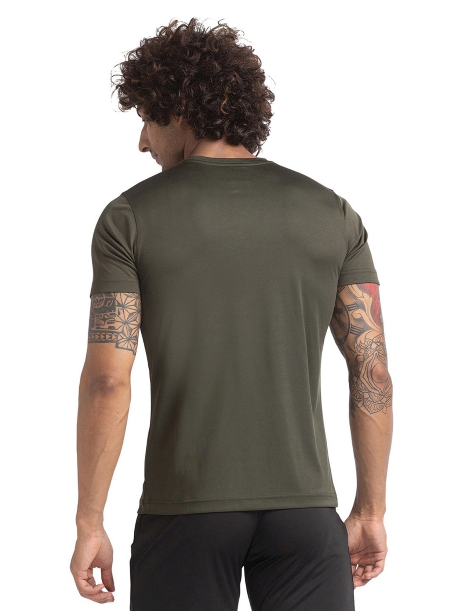 Parx Green Regular Fit Printed T-Shirt