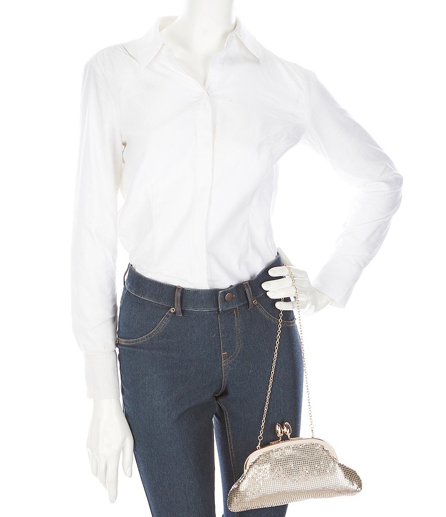 Kate Landry Satin Buckle Clutch Bag