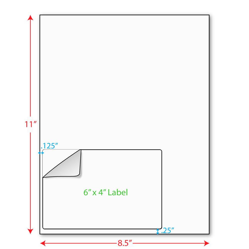6" x 4" Integrated Laser Label Form Sheets, 1 Label (Carton of 1000)