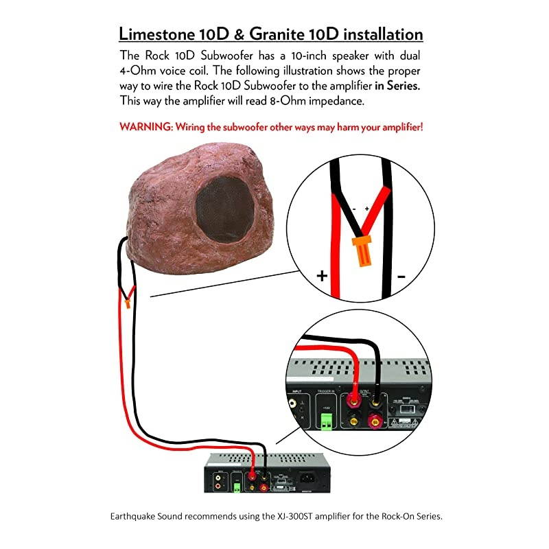 LIMESTONE-10D 10-inch Rock Subwoofer (Single)