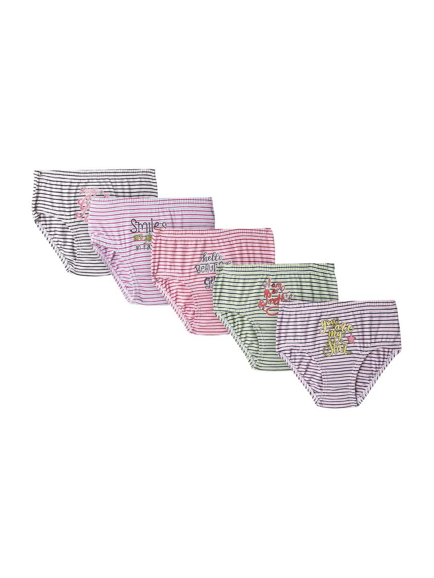 D'chica Kids Multicolor Cotton Printed Panties - Pack of 6