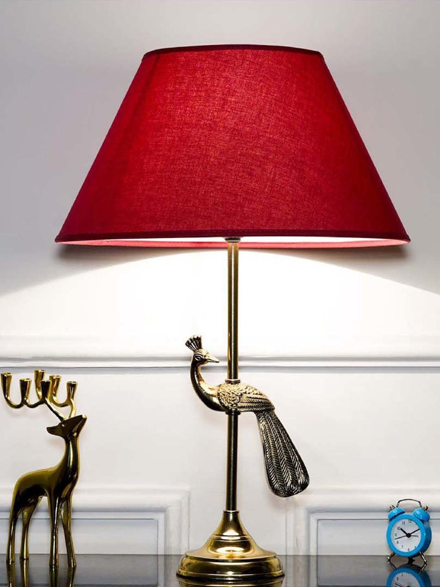 DecorativeRay Red PVC Study Table Lamp - Set of 1