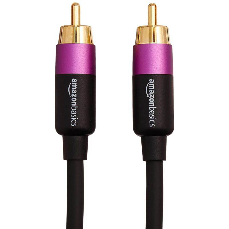 AmazonBasics Subwoofer Audio Cable - 15-Feet, 10-Pack