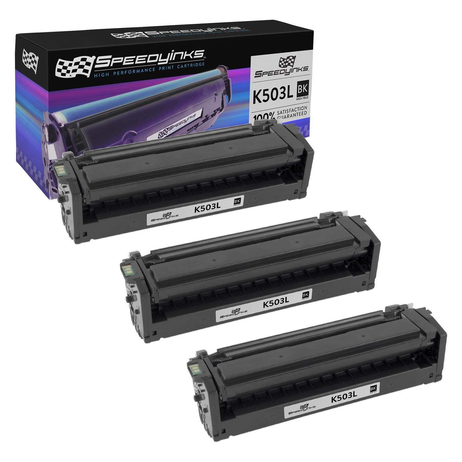 Speedy Inks - Compatible Samsung CLT-K503L Set of 3 High Yield Black Toner Cartridges