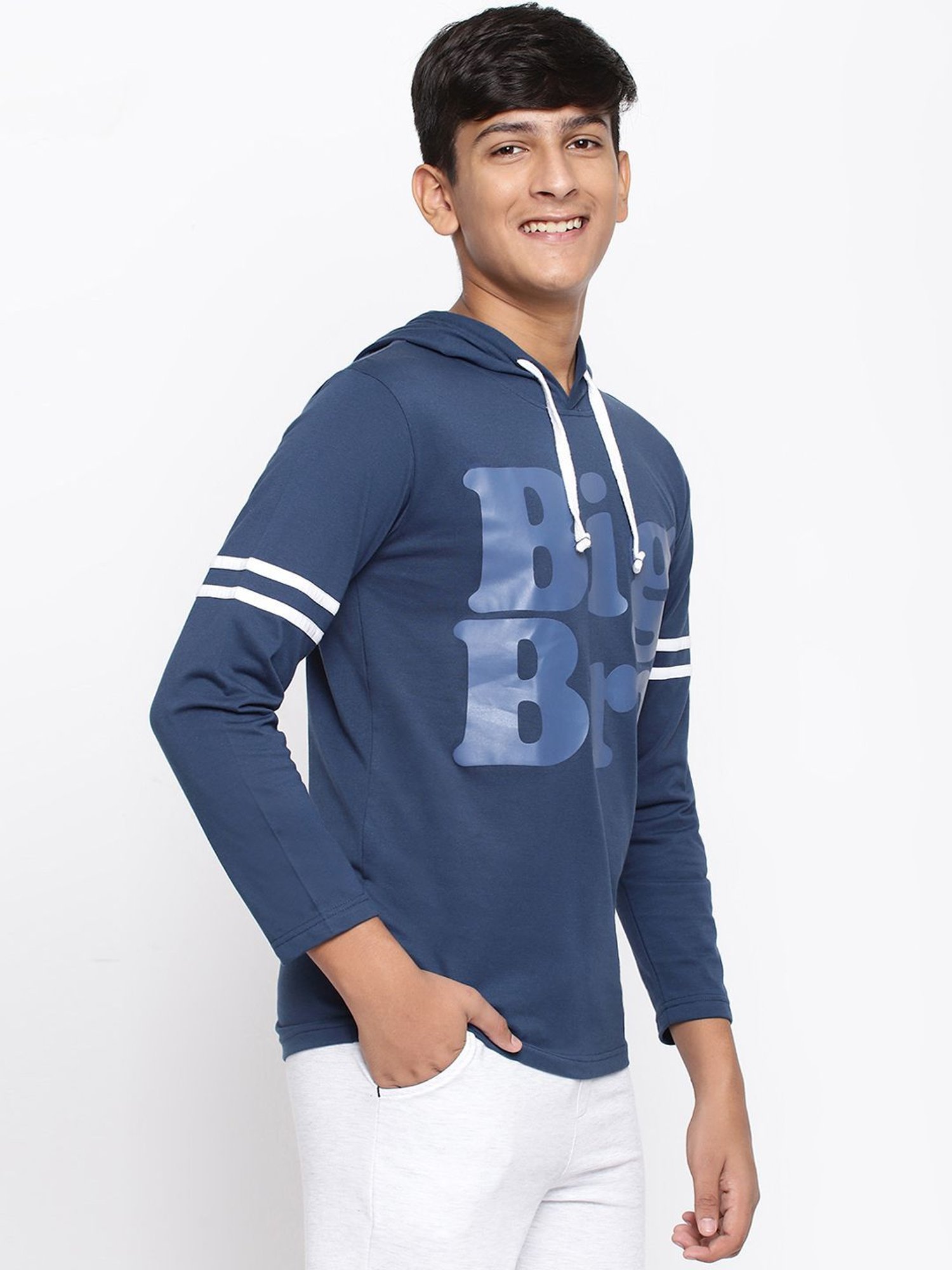 Lil Tomatoes Kids Blue Printed Full Sleeves T-Shirt