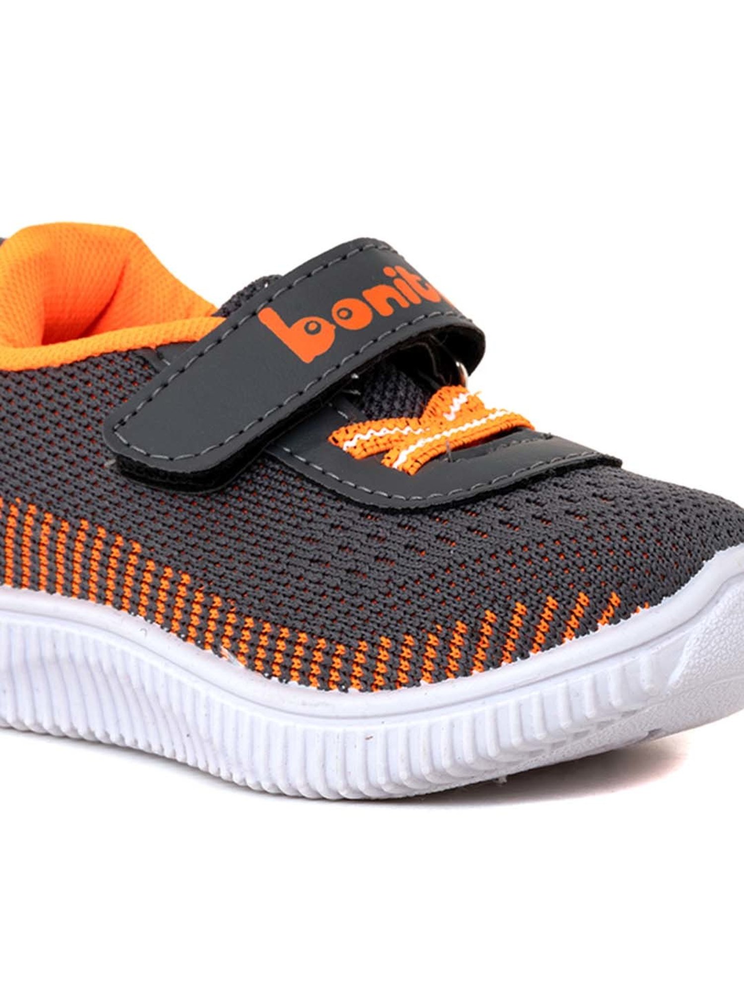 Khadim Kids Grey & Orange Walking Shoes