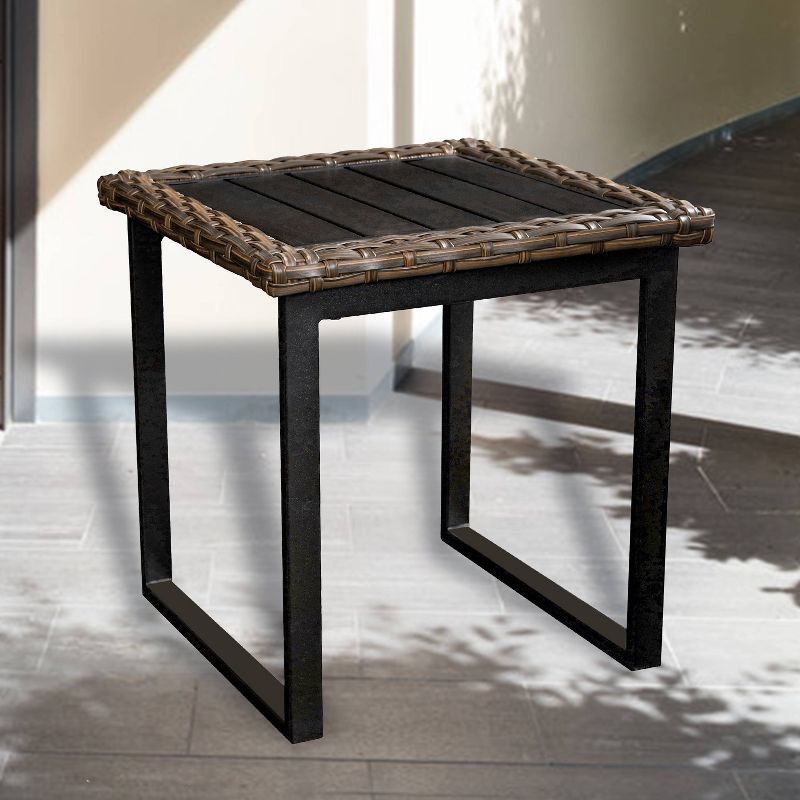 Wood Fiber Clay Patio Accent Table - Olivia & May